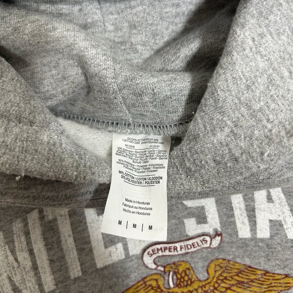 United States Marine Corps Oxford Hoodie Military Vintage Emblem Adult Men M - Picture 3 of 4